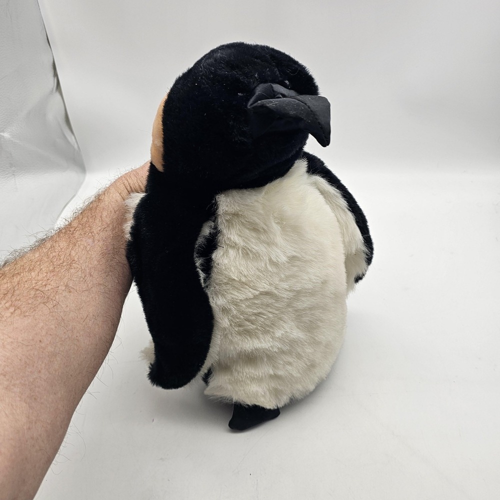 Folkmanis‎ Penguin Bird Hand Puppet Plush Stuffed Animal Toy Small Black White